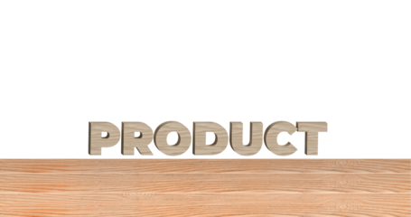 Wood texture plank or base for product placing and text Word in type