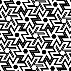 Monochrome geometric pattern, black & white