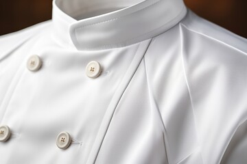 Closeup photo of white chef uniform