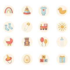 Highlights instagram baby vector a set of icons for a baby shop