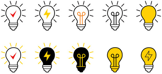 Light Bulb icon vector. Light Bulb sign. Idea, solution symbol