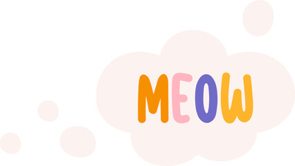 Meow Lettering Cloud