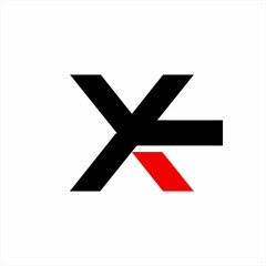 Geometric abstract letter Y X logo design with back arrow sign.