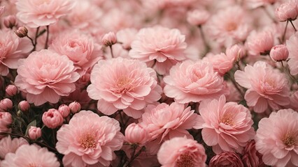 Delicate natural floral background in light pink pastel colors. Pink flowers in nature close up with soft focus. Beauty of nature.