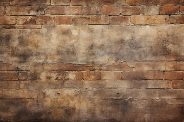 Stained Aged Brick Wall Background and Texture