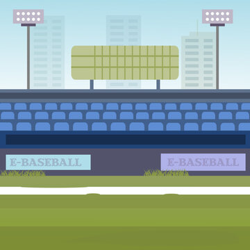 grandstand of a baseball stadium
