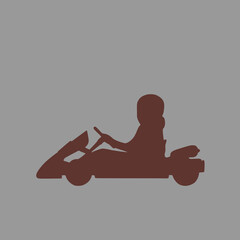 go-karting silhouette