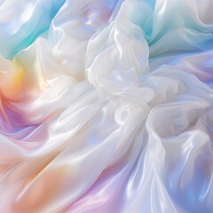 Obraz premium Bright Light Colored kawaii aesthetic Flowing Fabrics, Fabric Texture,&nbsp;Wave&nbsp;Fabrics