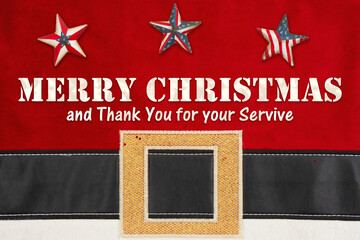 Merry Christmas to our troops on Santa suit