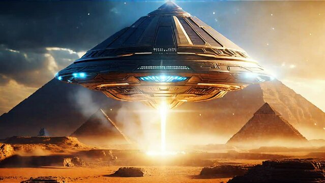Alien space ship terraforming ancient Egypt 