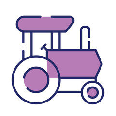 An amazing icon of tractor toy in trendy design style, ready for premium use