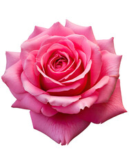 Pink rose flower isolated.