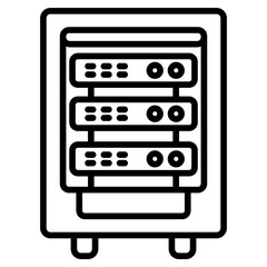 Server Rack icon line vector illustration