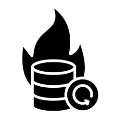 Disaster Recovery icon line vector illustration