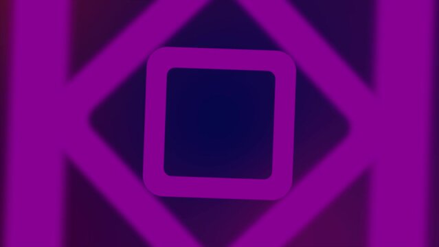 Beautiful background with rotating squares, purple color