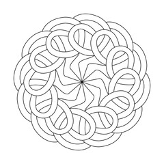 Celtic Simple Mandala Medley coloring book page