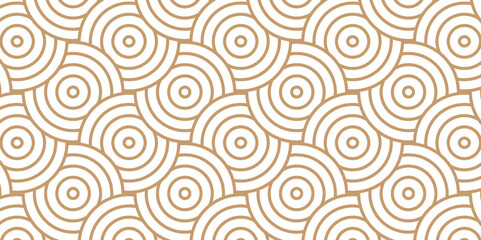 Modern diamond geometric ocean spiral pattern and abstract circle wave lines. brown seamless stripe geomatics overlapping create retro square line backdrop pattern background. Overlapping Pattern.