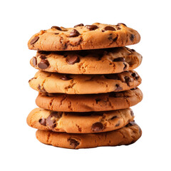 Cookies with chocolate chips isolated
