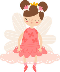 Fairy Sitting On Cloud