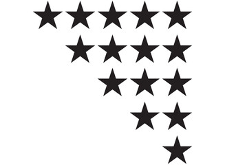5 Stars on on transparent background