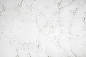 Light gray dry putty ceiling, wall or floor background. Closeup. Empty place for text.