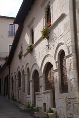 Historic palace at L Aquila, Italy