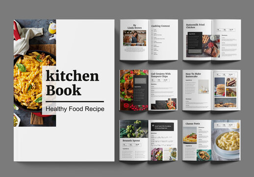 Cook Book Cooking Magazine Layout