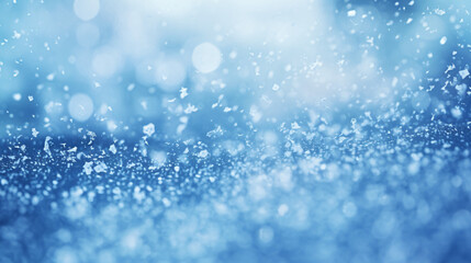 Blue snow background abstract blurred