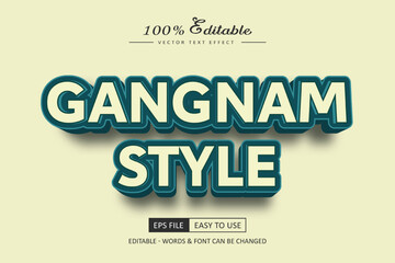 Gangnam style 3d editable text effect