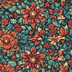Fototapeta na wymiar flower pattern background wallpaper