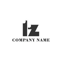 LZ Initial logo elegant logotype corporate font idea unity - obrazy, fototapety, plakaty