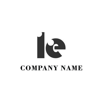 LE Initial logo elegant logotype corporate font idea unity