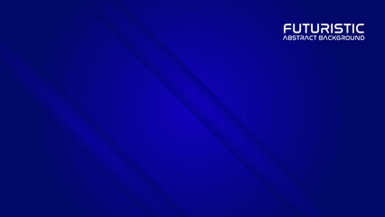 Dark blue abstract background with shiny geometric shapes and shadows. Modern blue gradient geometric texture design with copy space for text.Futuristic technology concept. Vector illustration