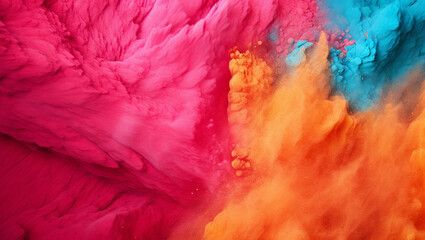 Colorful dust. An explosion of particles of bright colors. Colored background with lots of dust of different colors, explosion of colors.