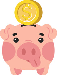 piggy bank with coin money