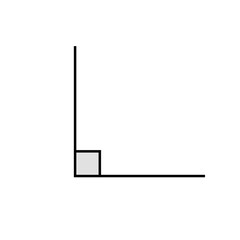 Double ended corner arrow. Right angle 90 degree. Scientific resources for teachers and students.