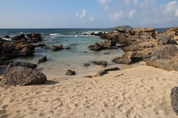 Cercles muraux  Plage d'Elafonissi, Crète, Grèce beach and mediterranean sea at elafonissi in crete in greece