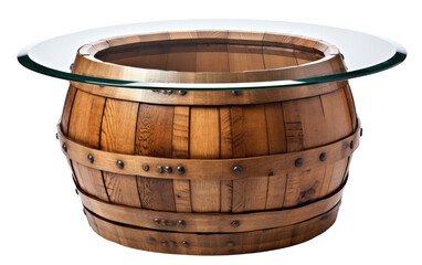 Wooden Barrel Coffee On Transparent PNG