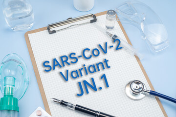 Background of SARS-CoV-2 Variant JN.1, Medical health concept