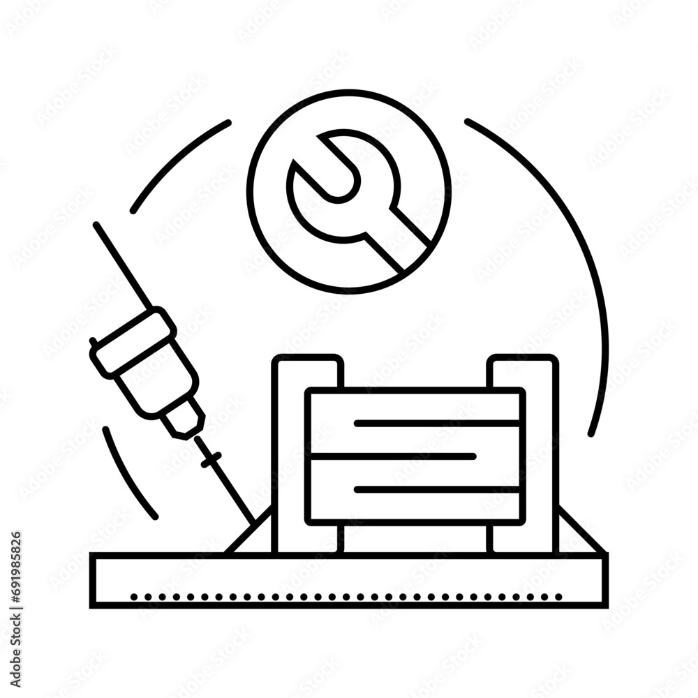 Poster capacitor soldering electronics line icon vector. capacitor soldering electronics sign. isolated con