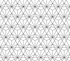 Seamless geometric background for your designs. Modern vector ornament. Geometric abstract gray white pattern - 691986227
