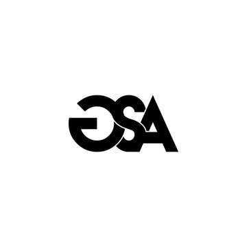 gsa initial letter monogram logo design