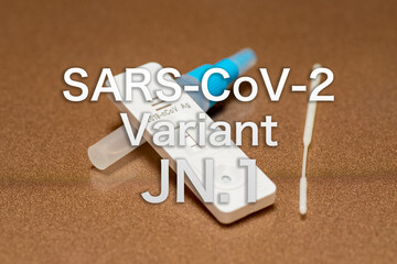 Background of SARS-CoV-2 Variant JN.1, Medical health concept