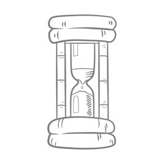 Hourglass doodle sketch. Time is passing.