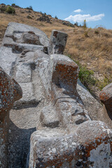 Detail shots of Fasillar Monument from Konya Hittite Empire period