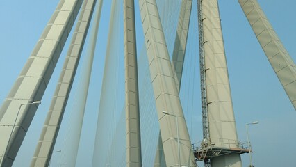 Mumbai sealink bridge architecture shots