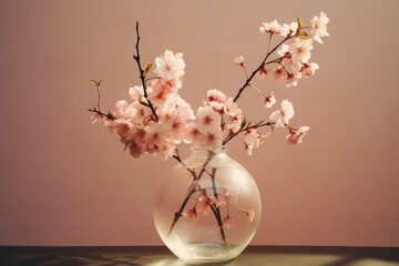 Bouquet of blooming sakura branches. Generative AI