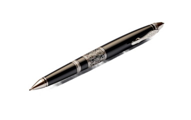 Modern Black Color Classic and Elegant Ballpoint on White or PNG Transparent Background