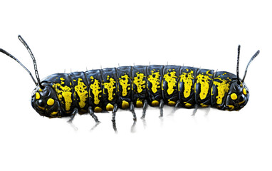 Caterpillar Vibrant Nature On Isolated Background