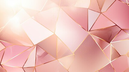 Abstract Pink Gold Geometric Background,